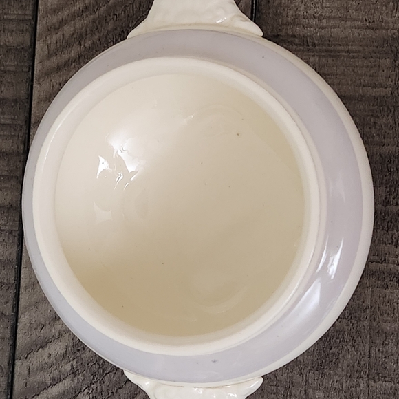 Vintage Homer Laughlin Nautilus Grey Gardenia Footed Sugar Bowl Lid Creamer Set - Picture 10 of 13